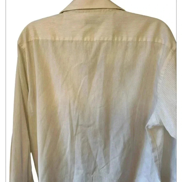 CHRISTIAN DIOR Longsleeve Button Down White Verticle Striped Shirt * VINTAGE - Picture 6 of 14